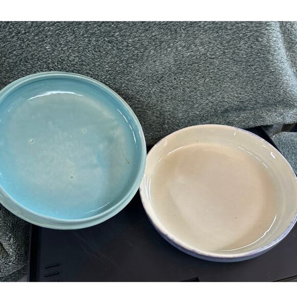 Royal Haeger Pastel Blue and Purple Covered Dish Lily Single Stamen Lid - Picture 6 of 10